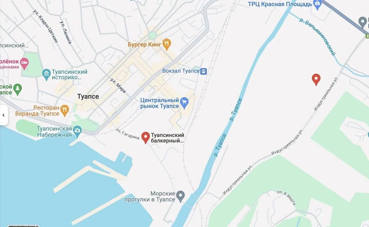  RN-Marine Terminal Tuapse на картата 